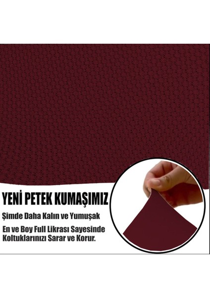 Petek Kumaş Üçlü Koltuk & Çekyat Koltuk Kılıfı fırsatları