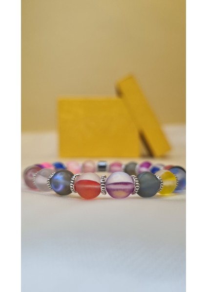 Yüksek Kalite Termal Kuvars (Melek Taşı) Doğal Taş Bileklik Enerji Dengeleme- Aura Temizleme modelleri