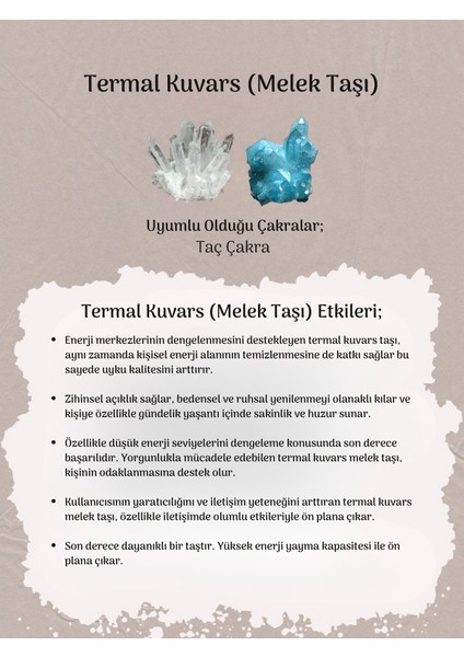 Yüksek Kalite Termal Kuvars (Melek Taşı) Doğal Taş Bileklik Enerji Dengeleme- Aura Temizleme fırsatları