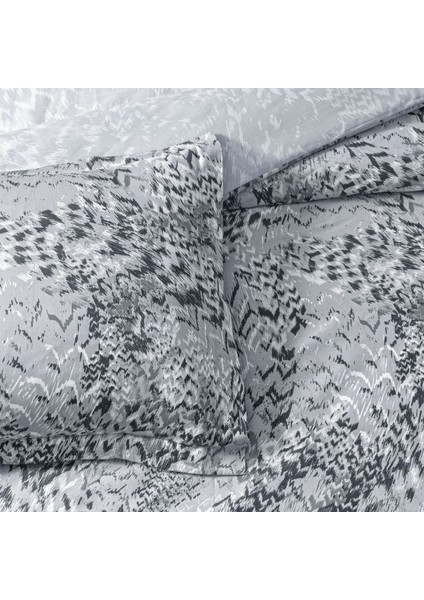 Yeni Sezon Pamuk Saten Çift Kişilik Nevresim Takımı Orniva Gri modelleri