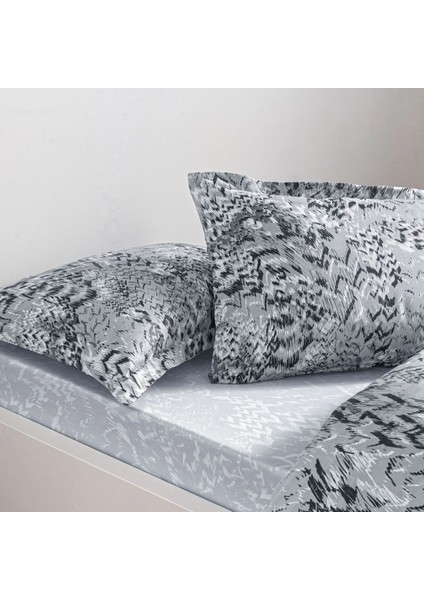 Yeni Sezon Pamuk Saten Çift Kişilik Nevresim Takımı Orniva Gri fırsatları