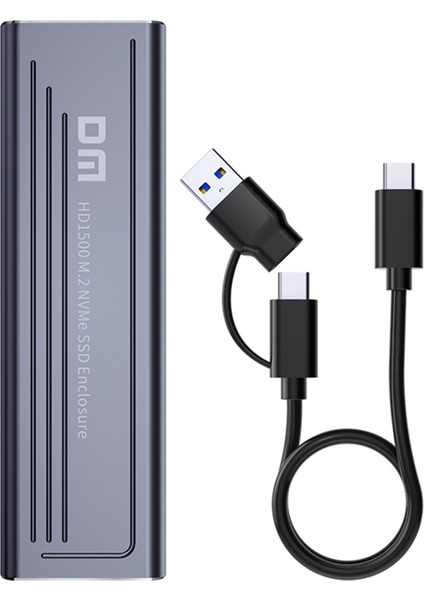 HD1500 10GBPS Type-C 3.2 Gen 2 M / B&m Key M.2 Nvme SSD Kutusu