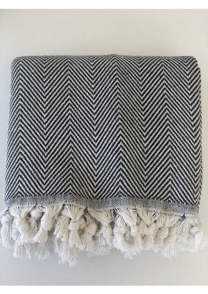 Koltuk Örtüsü Tv Battaniyesi Balıksırtı Siyah 150X170 fiyatları