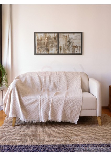| 170X210CM | Zikzak Desen Pamuklu Koltuk Örtüsü, Çok Amaçlı Pike, Tv Battaniyesi