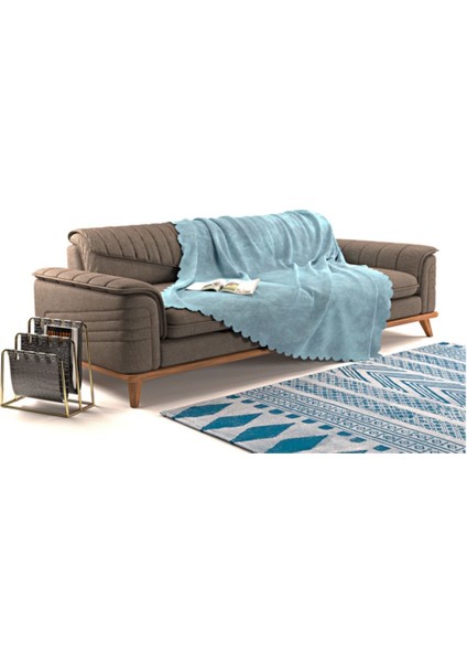 Ağaçkabuğu Kaymaz Koltuk Örtüsü Koltuk Şalı Mint