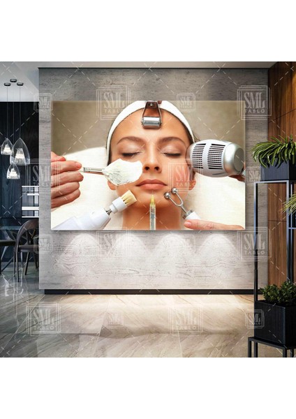 Spa Makyaj Makeup Güzellik Merkezi Doğal Cilt Bakım Ürünleri Kozmetik Yatay Kanvas Tablo