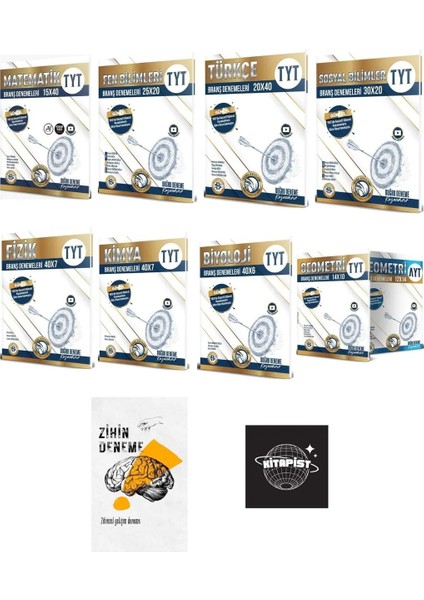 TYT Tüm Dersler Deneme+Zihindeneme-Kitapist155