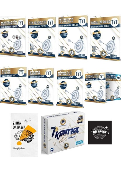 TYT Tüm Dersler Ve 7li Kontrol Deneme+Zihindeneme-Kitapist53