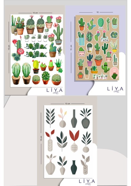 9 Sayfa Çiçek Temalı Sticker Set