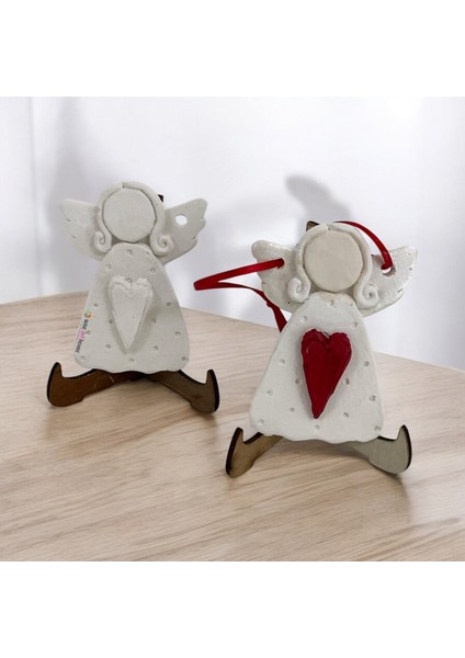 Anneler Günü Özel - 2'li Anne ve Kız Melek Duvar Süsü / Biblo Set
