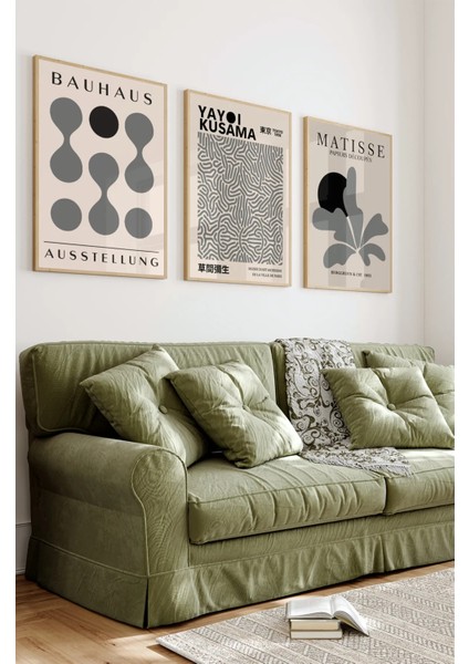 Ahşap Çerçeveli Mdf Tablo Seti Salon ve Oturma Odası Için ÇT3008