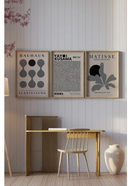 Ahşap Çerçeveli Mdf Tablo Seti Salon ve Oturma Odası Için ÇT3008