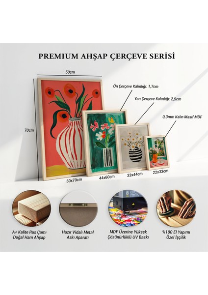 Çiçek Vazosu Siyah Beyaz Baskı Sanatı Ahşap Çerçeveli Duvar Tablosu modelleri