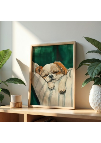 Soyut Köpek Sanat Baskısı Ahşap Çerçeveli köpek Duvar tablosu fiyatları