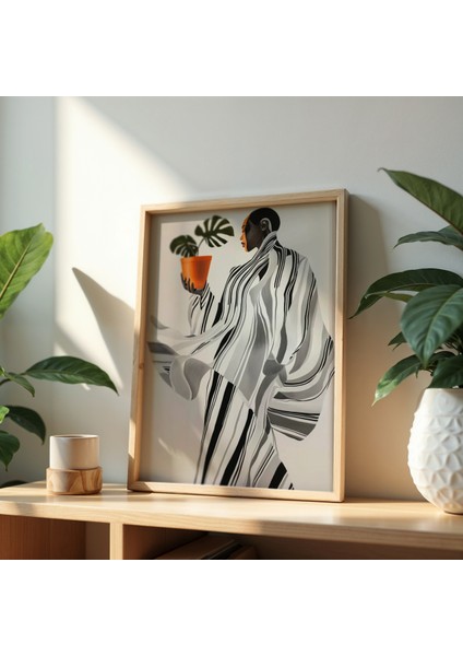 Soyut Çiçek Sanatı Ahşap Çerçeveli Duvar Tablosu fiyatları