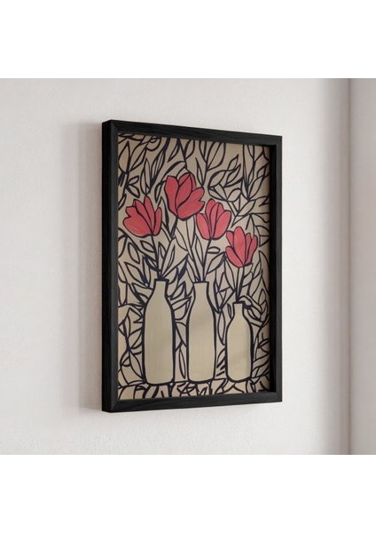 Çiçek Buketi Duvar Sanatı Ahşap Çerçeveli Duvar Tablosu fiyatları