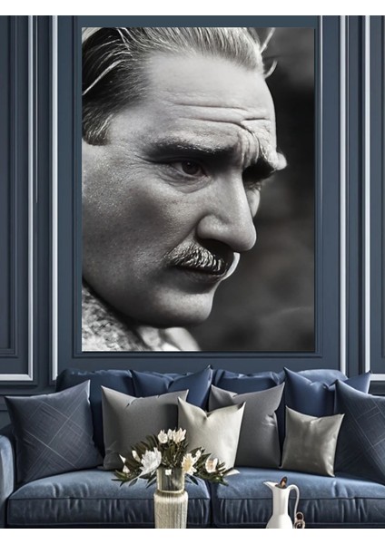 Mustafa Kemal Atatürk Dekoratif Kanvas - Mdf Ahşap Tablo