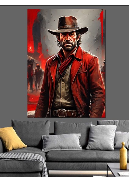 Rdr2 Dekoratif Kanvas - Mdf Ahşap Tablo modelleri
