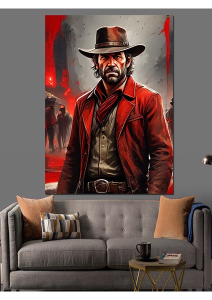 Rdr2 Dekoratif Kanvas - Mdf Ahşap Tablo fırsatları