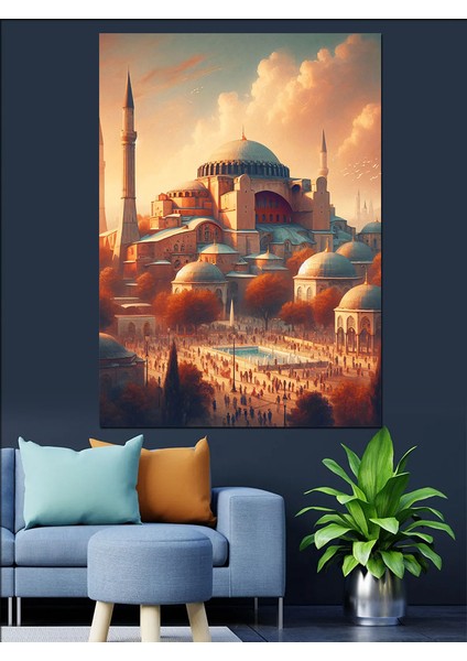 Istanbul Ayasofya Camii Dekoratif Kanvas - Mdf Ahşap Tablo