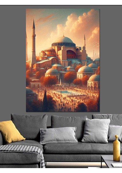 Istanbul Ayasofya Camii Dekoratif Kanvas - Mdf Ahşap Tablo fırsatları