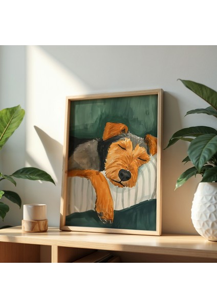 Soyut Köpek Sanat Baskısı Ahşap Çerçeveli köpek Duvar tablosu fiyatları