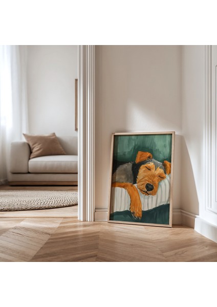 Soyut Köpek Sanat Baskısı Ahşap Çerçeveli köpek Duvar tablosu modelleri