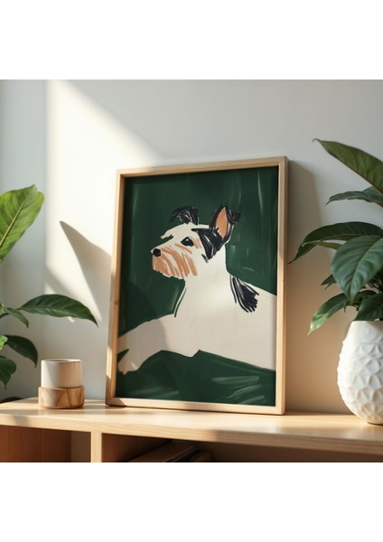 Soyut Köpek Sanat Baskısı Ahşap Çerçeveli köpek Duvar tablosu fiyatları