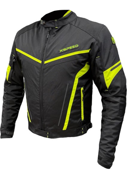 Zeus 4 Mevsimlik Korumalı Motosiklet Montu Yeni Sezon Siyah Neon