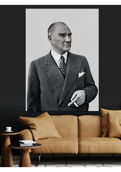 Mustafa Kemal Atatürk Dekoratif Kanvas - Mdf Ahşap Tablo fırsatları