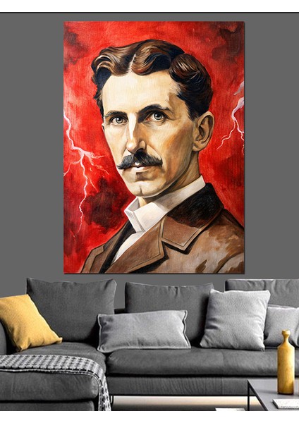 Nikola Tesla Dekoratif Kanvas - Mdf Ahşap Tablo modelleri