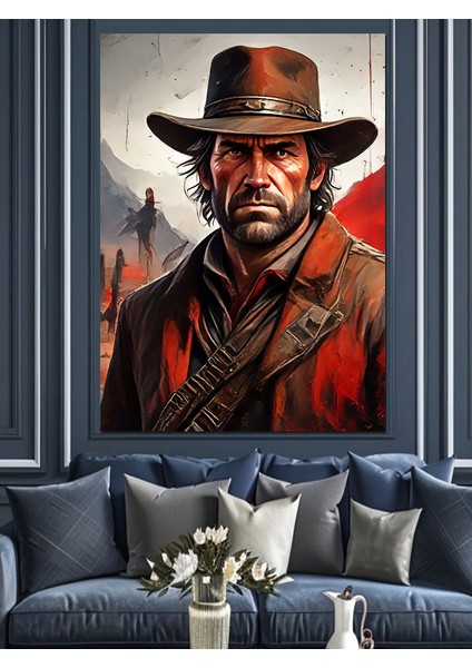Red Dead Redemption 2 Dekoratif Kanvas - Mdf Ahşap Tablo modelleri