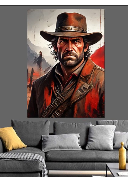 Red Dead Redemption 2 Dekoratif Kanvas - Mdf Ahşap Tablo fırsatları