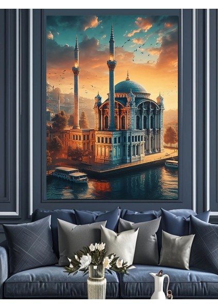 Istanbul Ortaköy Camii Dekoratif Kanvas - Mdf Ahşap Tablo