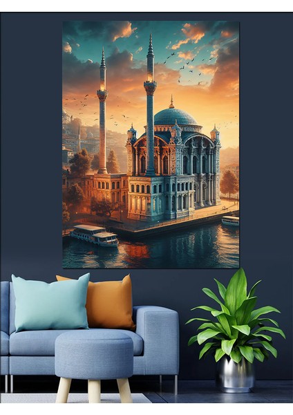 Istanbul Ortaköy Camii Dekoratif Kanvas - Mdf Ahşap Tablo fırsatları