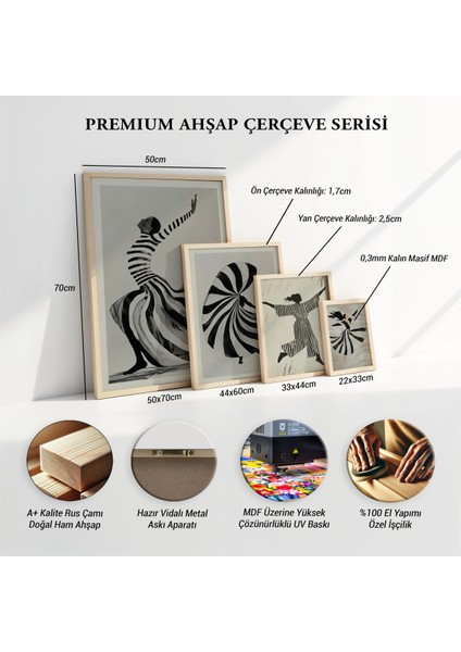 Kahverengi Soyut Figür Baskı Ev ​​dekoru Ahşap Çerçeveli Duvar Tablosu modelleri