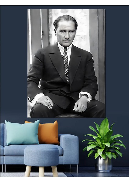 Mustafa Kemal Atatürk Dekoratif Kanvas - Mdf Ahşap Tablo