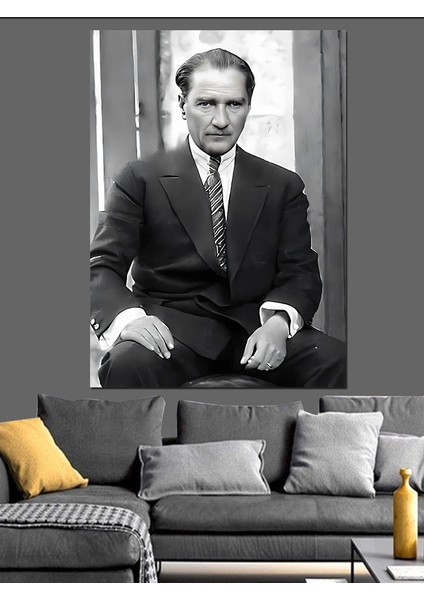 Mustafa Kemal Atatürk Dekoratif Kanvas - Mdf Ahşap Tablo fırsatları