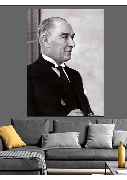 Mustafa Kemal Atatürk Dekoratif Kanvas - Mdf Ahşap Tablo