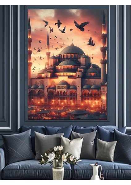 Eminönü Camii Istanbul Dekoratif Kanvas - Mdf Ahşap Tablo fırsatları