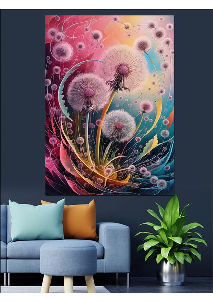 Karahindiba Şeytan Tüyü Dekoratif Kanvas - Mdf Ahşap Tablo fiyatları