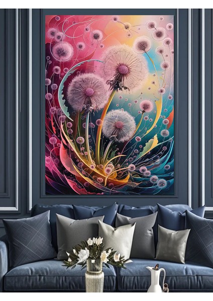 Karahindiba Şeytan Tüyü Dekoratif Kanvas - Mdf Ahşap Tablo fırsatları