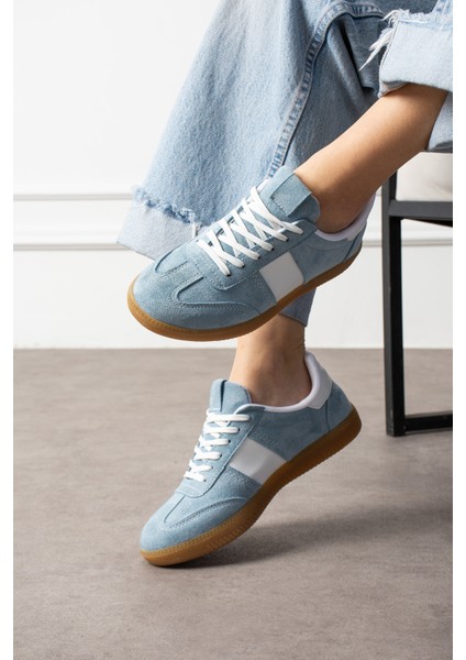 Bebe Mavi Krep Renk Taban Günlük Kadın Sneaker