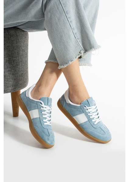 Bebe Mavi Krep Renk Taban Günlük Kadın Sneaker