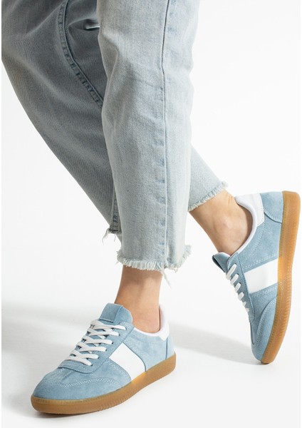 Bebe Mavi Krep Renk Taban Günlük Kadın Sneaker