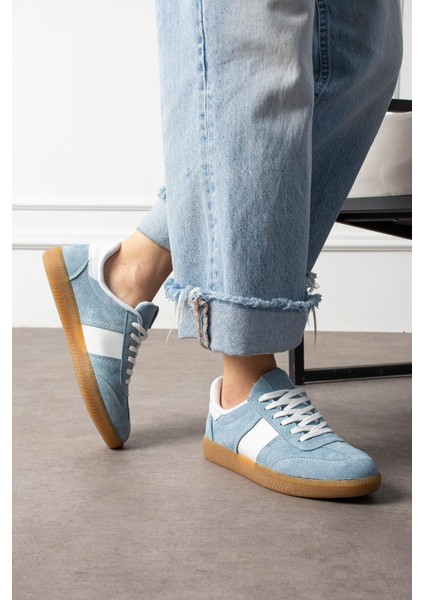Bebe Mavi Krep Renk Taban Günlük Kadın Sneaker