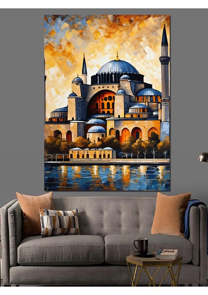 Istanbul Ayasofya Dekoratif Kanvas - Mdf Ahşap Tablo
