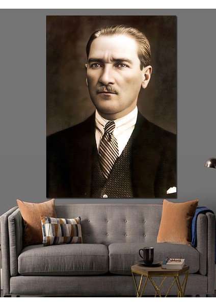 Mustafa Kemal Atatürk Dekoratif Kanvas - Mdf Ahşap Tablo fırsatları