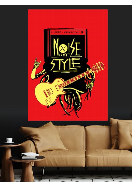 Gitarist Temalı Dekoratif Kanvas - Mdf Ahşap Tablo fiyatları