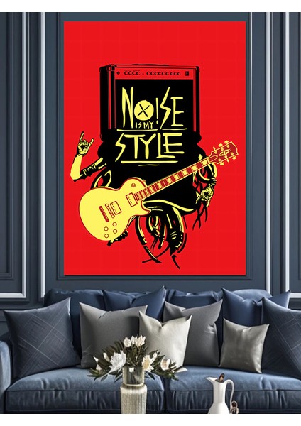 Gitarist Temalı Dekoratif Kanvas - Mdf Ahşap Tablo modelleri
